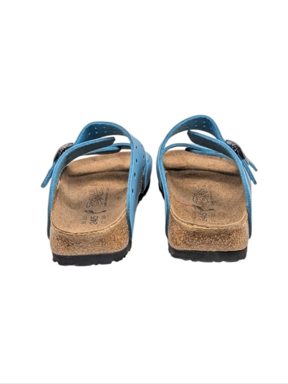 Birki’s Birkenstock Freeport Aqua Blue Perforated Cork Sandals EU 38 US 7 S4135 - Picture 11 of 11